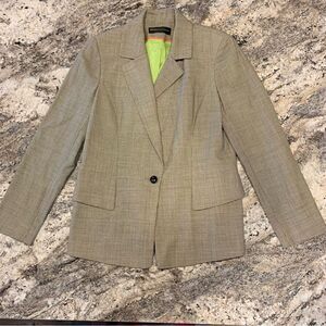 Vintage Dana Buchman checkered 100% wool blazer size 12